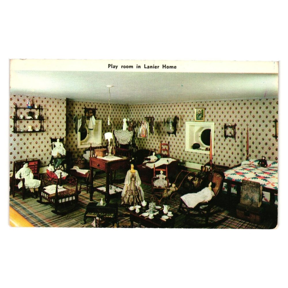 Vintage Postcard Lamer State Memorial Lanier Home Play Room Posted 1965